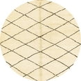 thumbnail image 1 of Ahgly Company Tapis Rond Intérieur Abstrait Doré Blond Or Uni, 7 Pieds Rond, 1 of 6