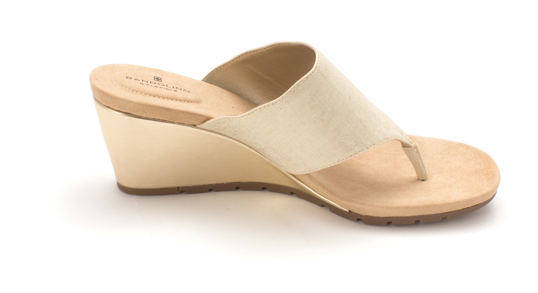 Bandolino Womens Sarita Fabric Split Toe Casual Platform Sandals - image 3 of 3