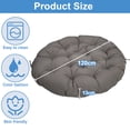 thumbnail image 4 of JIAN YA NA Indoor Outdoor Papasan Cushion, 47-inch Hanging Egg Chair Cushion Replacement (Without Chair), Dark Gray, 4 of 11