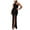 Black, variant on TAGOLD Womens Evening Dress,Summer Dress for Womens,Women Fashion Versatile Hanging Neck Single Shoulder Sleeveless High Slit Sequin Gold Velvet Formal Dress