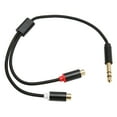 thumbnail image 4 of Cable RCA doble de 6,35 mm macho a hembra, conector chapado en oro silencioso, adaptador divisor estéreo en Y de 13,8 pulgadas, 4 of 12