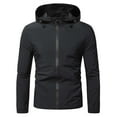 thumbnail image 2 of AnuYalue Jackets for Men, Mens Lightweight Bomber Jackets Hooded Windbreaker Jackets Men Hiking Rain Jacket Casual Outdoor Raincoat, 2 of 4