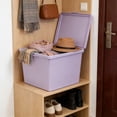 thumbnail image 6 of Large Plastic Stacking Storage Bin with Lid – Secure, Stackable, Durable Organizer for Home & Garage As shown, 6 of 9