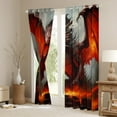 thumbnail image 3 of Erosebridal Dragon Curtains & Drapes,Fire Print Trippy Curtains Blackout Gothic Bedroom Decor,Mysterious 3D Dragon Curtains Wild Safari Animal Window Curtain, 3 of 6