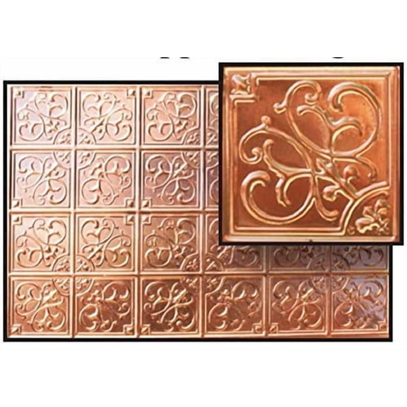 Melody Jane Dollhouse Tin Ceiling Real Copper Miniature 1:12 Scale 9.3/4 x 6.3/4 inches