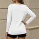 thumbnail image 2 of TaTaai 2026 Fall Women’s Square Neck Crochet Tee Long Sleeve Loose Blouse Casual Solid Color Fashion Top Dots Polyester Daily Shirt Gift, 2 of 9