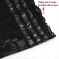 thumbnail image 2 of Calentadores de piernas de encaje para mujer, bandas elásticas antideslizantes y antifricción para los muslos con bolsillo para teléfono móvil, negro, L, 2 of 4