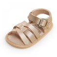 thumbnail image 6 of Summer Baby Soft Bottom Sandal Toddlers Beach Sandals Non-slip Flat First Walkers Shoes 0-18 Month Brown/Gold/White/Black, 6 of 9