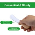 thumbnail image 3 of 10Pcs Mini Butter Knife Spreader with Wooden Handle 4.85 inch Stainless Steel Cheese Spreader Knives for Sandwich Cream Cheese Cake Condiment Knife, 3 of 6
