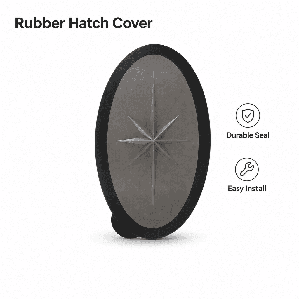 Waterproof Oval Kayak Hatch Cockpit Cover, Marine Grade ABS Deck Lid with TPE Seal