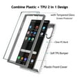 thumbnail image 4 of Galaxy Note 10 10+ 10 Plus 5G 2019 Phone Case [with Tempered Glass Screen Protector] Full-Body Rugged Transparent Clear Back Bumper Cover, 4 of 8