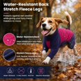 thumbnail image 3 of ROZKITCH Warm Dog Winter Coat Windproof Adjustable Turtleneck Fleece Dog Jacket for Halloween and Christmas Pajamas for Small Dogs,RoseBlue,S, 3 of 8