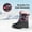 BLACK/PINK, variant on DREAM PAIRS Kids Winter Snow Boots Boys & Girls Outdoor Waterproof Mid-Calf Boot Black Size 4