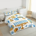 thumbnail image 3 of Feelyou Child Happy Hanukkah Bedding Comforter Set, Cartoon Menorah Dreidel Twin Comforter Sets, Farmhouse Holiday Reversible Bedding Set, Ultra Soft Bedroom Decor, 2 Pieces, 3 of 8
