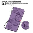 thumbnail image 2 of OnePlus Nord N200 5G Wallet Case, Dteck Embossed Butterfly PU Leather Magnetic Folio Flip Wallet Case Built-in Card Holder with Wrist Strap Stand Cover For OnePlus Nord N200 5G 2021,Purple, 2 of 5