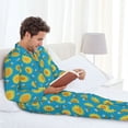 thumbnail image 6 of Sikiie Bee Sunflower Mens Pajama Set, Soft Warm Long Sleeve Sleepwear, Cozy Button-Down Pjs for Men-X-Large, 6 of 7