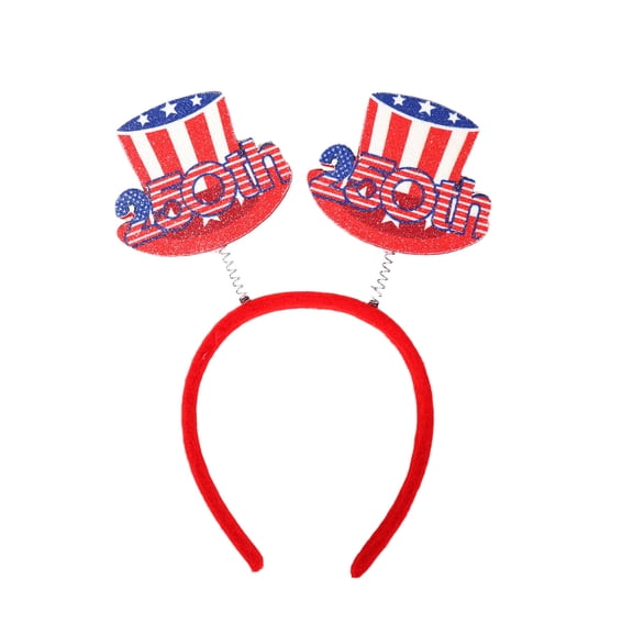 ZhangC 4th of July Patriotic Headband, Independent Day Red White and Blue Headband Decoration, 250th Anniversary Patriotic Accessories, Gifts for Women