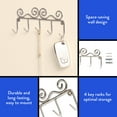 thumbnail image 7 of Mainstays 7.25 inch Shelf Mail and Key Wall Mount Rack Organizer with 5 Key Hooks for Leashes, Keychains, 2 lbs Capacity, Satin Nickel, 1 Pack, 7 of 7