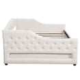 thumbnail image 6 of Euroco Upholstery Full XL Daybed with Trundle and LED Light, Beige, 6 of 12