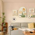 thumbnail image 3 of 1 Pieza de Decoración de Pared Rústica Ultragruesa, de Madera, Decoración Colgante de Granja de Flores de Hierro para Exteriores, Dormitorio, 3 of 5