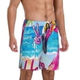 thumbnail image 2 of Fotbe Tropical Flamingo Summer Pantalones Cortos de Pijama para Hombre, Ropa de Dormir, Pantalones de Pijama Cortos para Hombre-3X-Large, 2 of 6