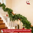 thumbnail image 4 of Guvpev 9FT Christmas Garland, Real Touch Cedar Garland for Holiday Decor, Thick & Lush Artificial Greenery Cypress Garland for Mantel, Fireplace, Arches, Staircase, Indoor & Outdoor Xmas Decorations, 4 of 8