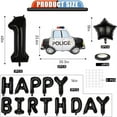 thumbnail image 2 of Police Themed Party Decorations Set, Happy birthday balloon , Police Car Foil Balloons, Number 1 Balloon For Kids Boys Police Themed Party Decoration, 2 of 10