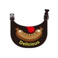 thumbnail image 1 of Pet Dogs Saliva Towel Delicious Sausage Pattern Bandana Bibs Funny Photography Props Gift For Cats Dogs, 1 of 9