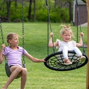 Backyard Discovery Rosewood Falls Cedar Wood Swing Set, Monkey Bars, Clubhouse, Crows Nest