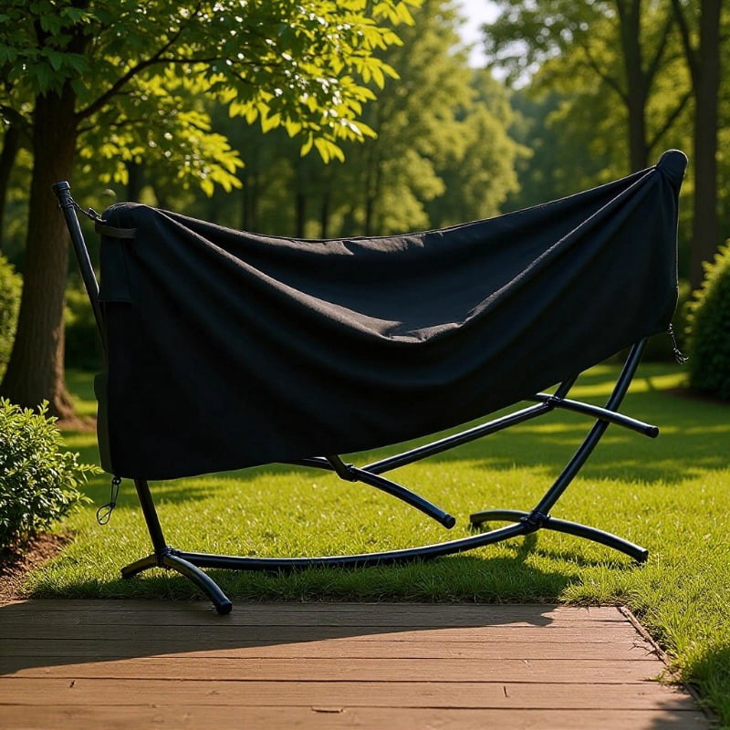 Outdoor courtyard hammock cover, made of Oxford fabric, with handles and ventilation holes, outdoor double-person hammock sunshade cover