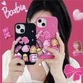 thumbnail image 3 of Creativo DIY Barbie Chica Elementos De Coche Caso De Teléfono 3D Suave Carcasa De Silicona De Dibujos Animados Para iPhone 14 13 12 11 Pro Max, 3 of 4