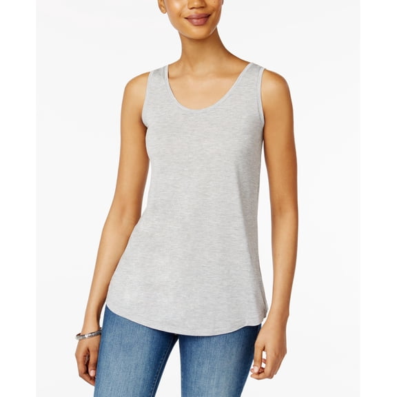 Style & Co Tank Top Light Grey Heather XS