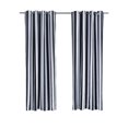 thumbnail image 2 of Corsica Stripe Indoor/Outdoor Curtain Panel 50" x 108" in Black, 2 of 4