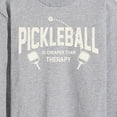 thumbnail image 3 of Instant Message - Pickleball Cheaper Than Therapy - Men's Long Sleeve T-Shirt, 3 of 6