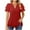 Red, variant on Womens Dressy Chiffon Blouses Summer Puff Petal Short Sleeve Shirts V Neck Casual Work Tops