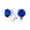 Blue, variant on Womens Traditional 2CT Round CZ Solitaire Clip-On Earrings - GoldSilver Non-Pierced 8MM