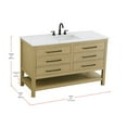 thumbnail image 2 of Elegant Kitchen and Bath 54 inch Single Bathroom Vanity in Honey Brown, 2 of 13