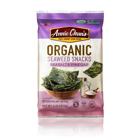 Annie Chun's Organic Sea Salt & Vinegar Seaweed Snack 0.35