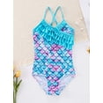 thumbnail image 5 of Usaibhir Girls One Piece Swimsuits Hawaiian Ruffle Swimwear Beach Bathing Suit 4-12 Years, 5 of 11