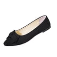 thumbnail image 2 of Aobny Teacher Shoes Ladies Shoes Wedges Wedding Shoes Micro-Wedge Business Casual Shoes Shoes Black Pointy Toe Flat Heel Stability Slip-On Womens Shoes Casual,Size 41, 2 of 9