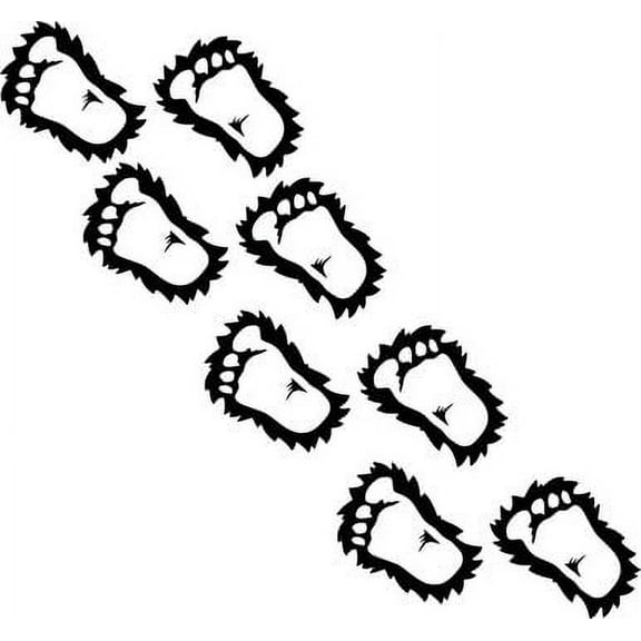 LiteMark Bigfoot Footprint Decals 8 Pack