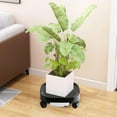 thumbnail image 4 of Flower Pot Tray with Roller Wheel Movable Grid Bottom Strong Bearing Waterproof Coating Anti-rot Root Flower Tray Garden Supply, 4 of 5