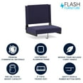 thumbnail image 3 of Flash Furniture Grandstand Portable Folding Padded Stadium Seat for Bleachers or Benches, Navy, 3 of 17