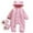 Pink, variant on Baby Boys Snowsuit Winter Warm Outfit with Double Zipper Hooded Romper for Infants 0 24 Months Outdoor Play and Winter Jacket Pink,0-3 Months