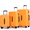 Orange, variant on PAPROOS 3-Piece Luggage Set (20''/24''/28''), Hardshell Lightweight Suitcase with USB Port and Side Hooks, Travel Luggage with TSA-Lock, Hardside Rolling Luggage for School, Travel, Pink