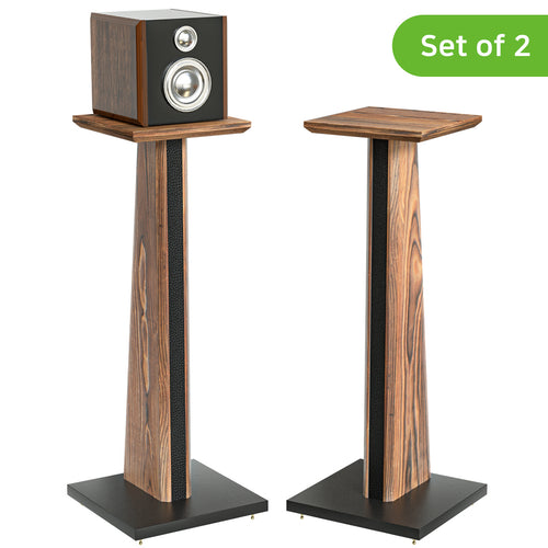 J JACKCUBE DESIGN Solid Wood Speaker Stand, Surround Sound Shelf, Holds