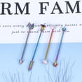 thumbnail image 3 of landege 1 Set of Industrial Barbell Earrings Cartilage Ear Double Ear Holes Spike Matte Screw Jewelry for Men Travel Party Outdoor Colorful, 3 of 10