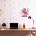 thumbnail image 2 of Stupell Industries Frida Posing with Paint Brush Abstract Round Pattern Novelty Painting Unframed Art Print Wall Art, 13 x 19, 2 of 6