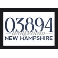 thumbnail image 1 of Wolfeboro, New Hampshire - Zip Code - Lantern Press Artwork (18x12 Giclee Art Print, Gallery Framed, Black Wood), 1 of 1