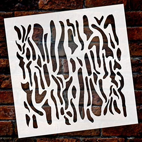 Fun with Shapes Wood Grain Waterfall Stencil by StudioR12 Wood Sign